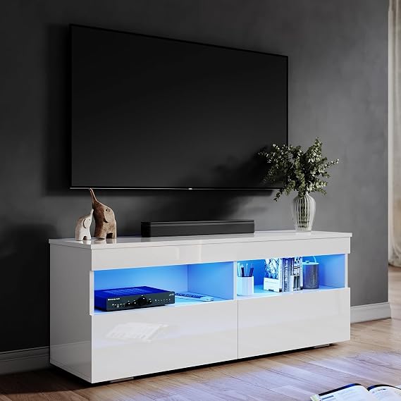 ELEGANT 1200mm Modern High gloss TV Stand Cabinet with LED Light