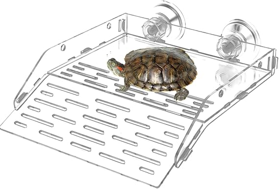 Turtle Resting Terrace Suction Cup Basking Ramp, Hook Reptile Resting Dock