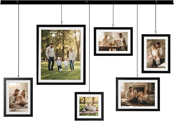 Giftgarden Black Multi Photo Frames for Wall, 6 Pack
