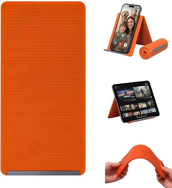 Portable Foldable Silicone Phone Holder | Adjustable Anti-Slip Desktop Mount For Phone Tablet Laptop, Portable Ergonomic Holder | Bendable Freely Into Any Shape