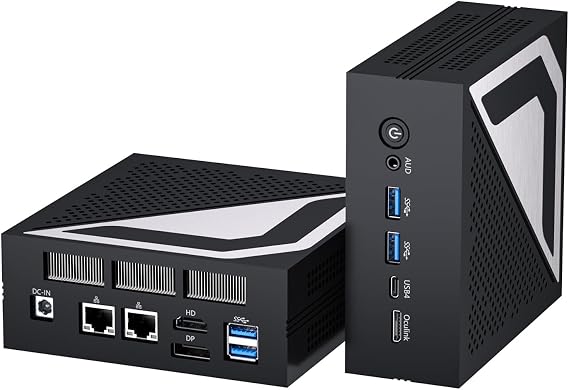 Mini AI PC with Ultra 9 285H (16 Cores, Upto 5.4GHz, Max 99TOPS), 32GB DDR5 RAM 1TB PCIE 4.0 SSD Desktop Computer, 1* HDMI, 1* DisplayPort, 1* USB4.0, 8K, 2.5G LAN, WiFi 6e, Windows 11 Pro