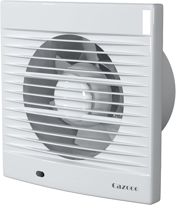 6 Inch/150mm Bathroom Extractor Fan, 18W 320m³/h Powerful Bathroom Fan, Wall & Window Mounted Extractor Fan for Kitchen Toilet Garage Ventilation, Low Noise, White (No Timer)