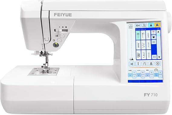 FEIYUE FY710 Computerized Sewing Machine, 180 Stitch Patterns, Stitch Memory, LCD Display, Speed Adjustable, Automatic Thread Cutter, Sewing Foot Set