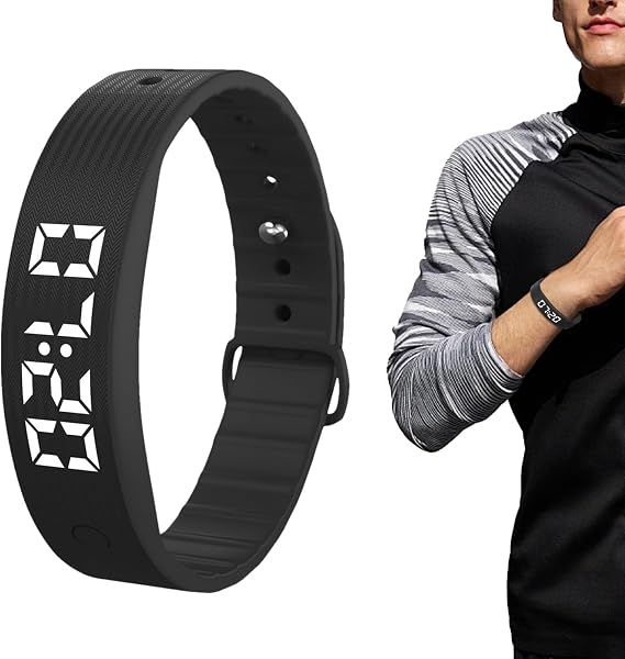 Shock Watch Alarm Clock,Vibrating Silent Reminder | Heavy Sleepers Clock Watch 8 Alarms | for Adults, Daily, Sleep, Travel, Home, Bed, Bedroom, Medication, Meeting