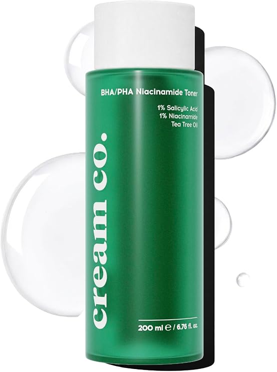 Cream Co. Akne & Siyah Nokta Karşıtı Gözenek Sıkılaştırıcı BHA/PHA Niacinamide Salisilik Asit Tonik 200 ml