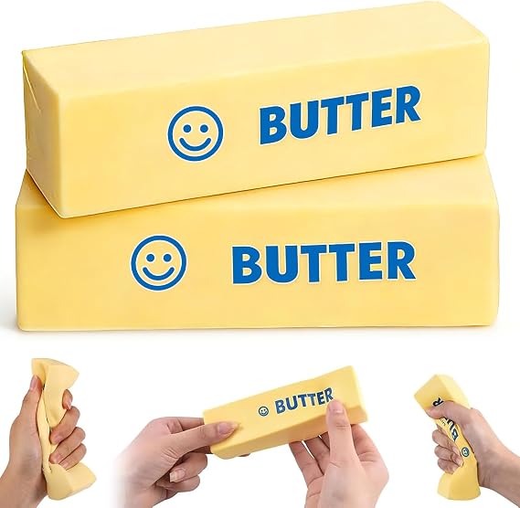 2PCS Butter Squishy, Slow Rising Butter Stick Fidget Toys