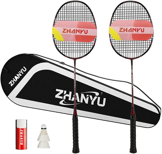 Badminton Racket Professional,Badminton Rackets Set Of 2,Both Offensive And Defensive Badminton Racket,With Light And Agile Swings,And Includes 2 Rackets,2 Shuttlecocks,And 1 Bag