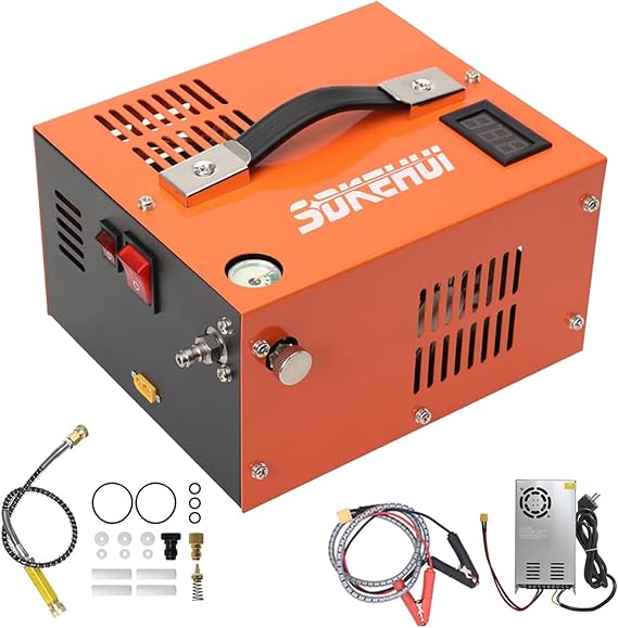 4500psi 30Mpa PCP Compressor Air Compressor High Pressure Pump with Transformer DC12V AC 220V
