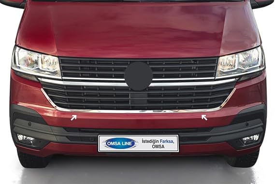 Omsa Line VW T6.1 Transporter ile uyumlu Krom U Formlu Ön Panjur 2020 ve Sonrası