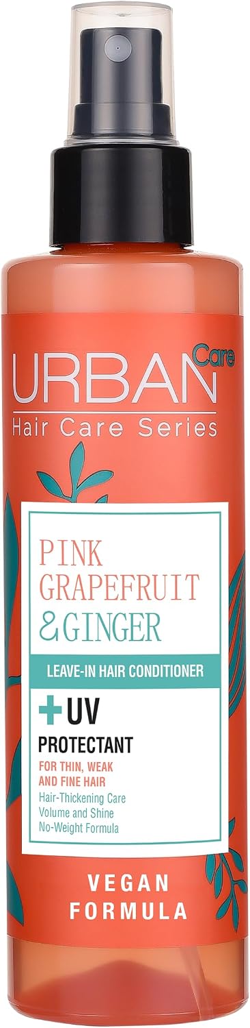 URBAN Care Pink Grapefruit & Ginger Special Plumper Liquid Hair Care Cream for Thin Hair 200 ml- Vegan
