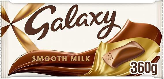 Galaxy Smooth Milk Chocolate Bar 360g – Large Sharing Chocolate Bar, Smooth & Creamy Milk Chocolate Premium Chocolate Treat, Birthday Gift, Christmas Chocolate Present