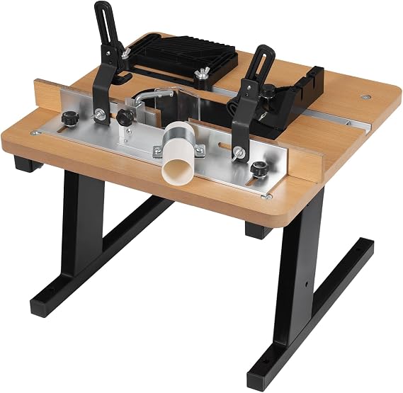Router Table Woodworking Router Table Backrest Can Be Moved Left and Right Angle Pusher with Wood Scale 43x40cm Pushing Wooden Scale, Professional Woodworking Carving Table ﻿ ﻿ ﻿