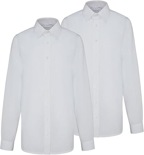 Trutex Boys White School Shirts 2 Pack