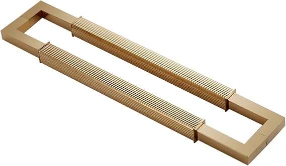 Door Pull Interior/Exterior Push Pull Door Handle, Two Sided Sliding Barn Door Shower Doors Handles, Home Office Kitchen Bathroom WC Door Konbs with Screws (Gold 120cm/47inch)