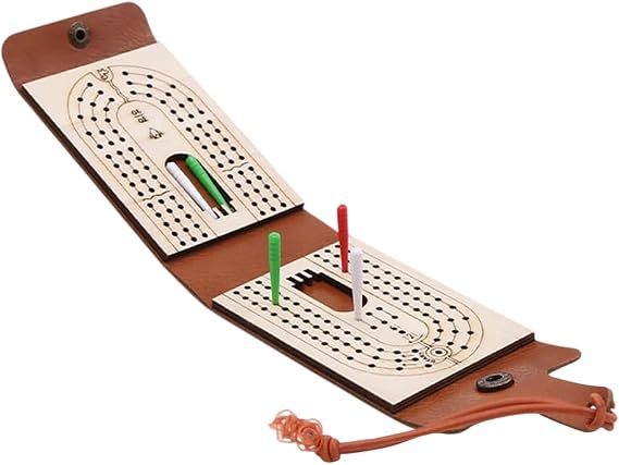 Travel Cribbage Board Game Set Foldable Travel Cribbage Board Game