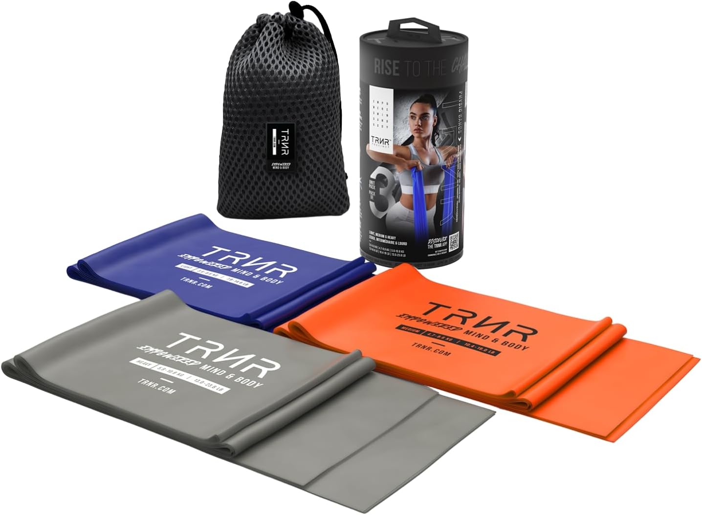TRNR Trainer, Training Band, Exercise Band, Natural Rubber, Muscle Training, Fitness, Weight Loss, Long, Back Muscles, Abs
