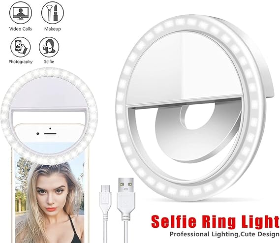Microcase Selfie LED Mandallı Üniversal Ring Halka Flash Işık Light AL2608