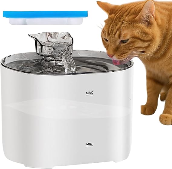 Water Fountain for Cats 2.2L USB Charging Automatic Quiet