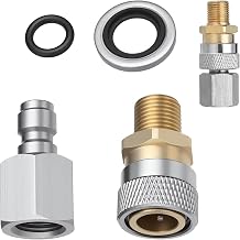 1/8 Inch BSP Quick Release Coupler, 45MPA Pressure Rating BSPP Fittings, Stainless Steel 8mm Quick-Connect Female Connector and Quick-Connect Male Connector