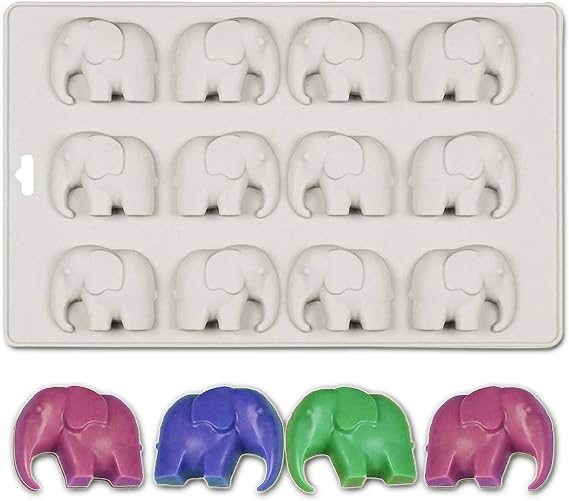 Silicone Mould for Chocolate Candy Forming Mold Elephant Shape - Non-Stick Reusable DIY Molds for Kitchen Creation Fun