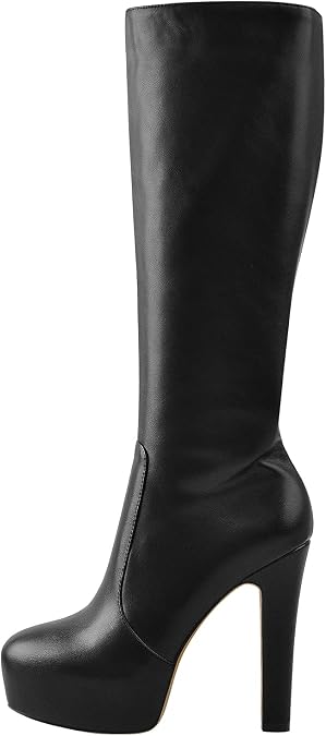Only maker Platform Long Shaft Boots with Block Heel