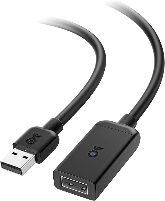 Cable Matters Active USB Extension Cable, 5m, USB 2.0 Male to Female | USB Cable Extender, Compatible with Webcam, Oculus Sensor, HTC Vive Link Box, Xbox Kinect and PlayStation Camera