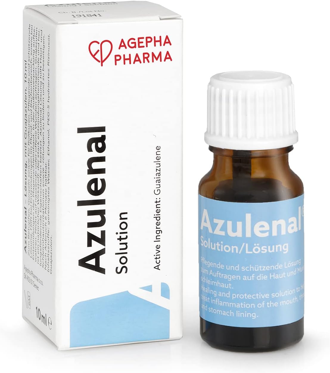 Azulenal Solution for Mouth & Stomach Ulcers | Canker Sores, Gingivitis, Peptic Ulcers | Soothes Sore Throat & Aids Digestion | Anti-Inflammatory with Guaiazulene - 3 x 10ml Bottle