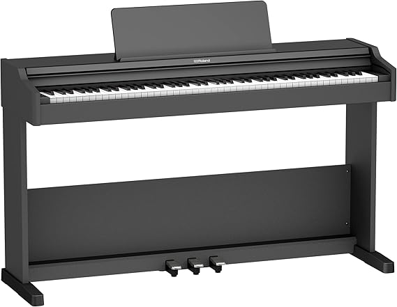 Roland RP107 Digital Piano | Compact and Affordable Home Piano with Traditional Upright Styling | Perfect for Beginners | Class-Leading Sound and Playability | Onboard Bluetooth® &amp; More