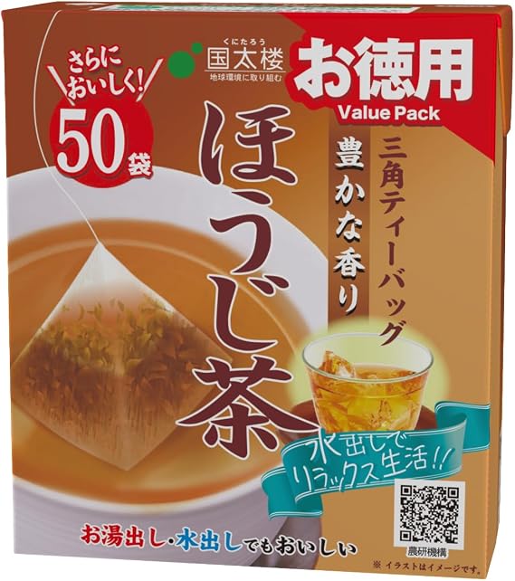 Kokutaro Value Value Rich Scented Hojicha Triangle Tea Bag 50P