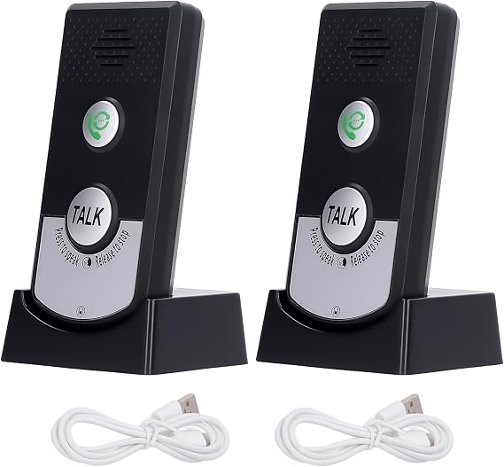 Wireless 2 Way Voice Intercom System Waterproof Intercom Long Range Intercom for Home and Office Wireless Bell with Intercom