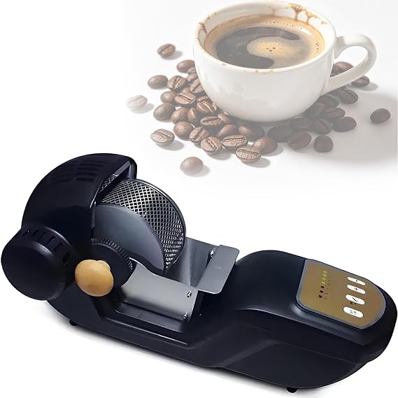 Home Coffee Roaster Machine, 1600W Hot Air Roaster with LED Panel, 7-Level Adjustable Roast, Compact Bean Roaster 300g