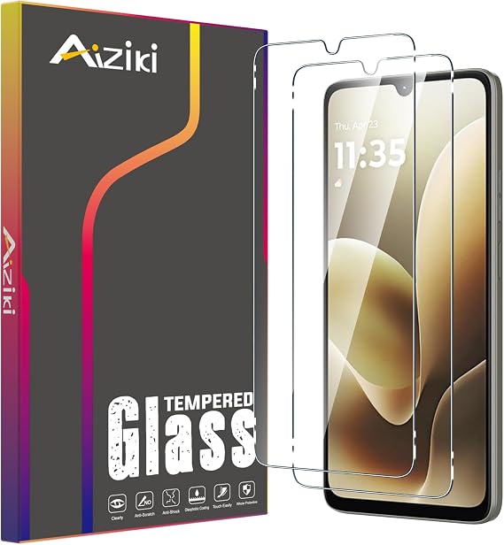 Glass Screen Protector For Moto G06/G06 Power Tempered Glass Film, Impact-Protection, Anti-Shatter, Anti-Scratch, HD Clear, Bubble Free, [2 Pack] Screen Protectors Moto G06/G06 Power