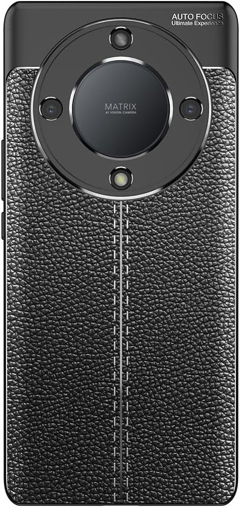 Ehr. Huawei Mate 60 Pro ile Uyumlu Kamera Korumalı [Hafif PU Deri Görünümlü Darbeye Dayanıklı Kaymaz Kılıf] Askeri Düşme Korumalı Darbeye Dayanıklı Silikon Kılıf (Siyah, Huawei Mate 60 Pro)