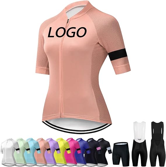 Personalised Cycling Jersey, Womens Custom Short Sleeve Quick Dry MTB Top, Breathable Moisture-Wicking for Mountain Cycling with Team Name & Logo