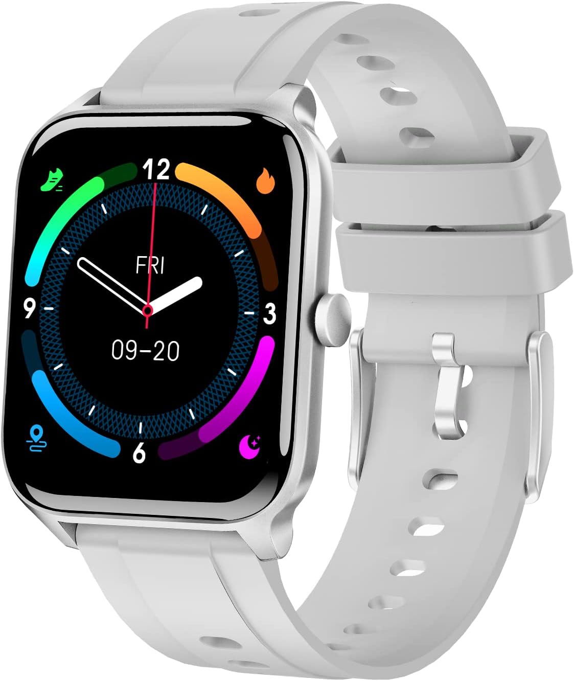 GRV Smart Watch,Fitness Watch with Heart Rate,Blood Oxygen,Sleep Monitor,1.69" Touch Screen IP68 Waterproof Smartwatch,Step Counter Watch,Customized Watch Face for Women Men for iOS Android Gray