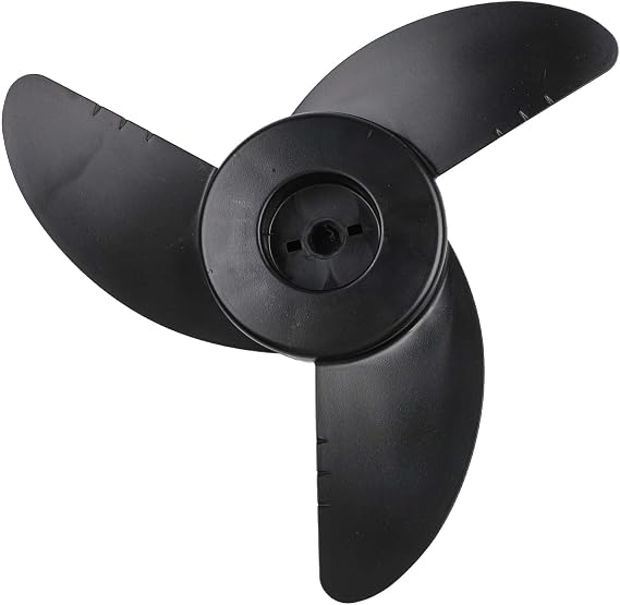 Outboard Propeller Plastic 2/3 for Electric Trolling Motor 18-48lb SUNELEXE Savylor Marina Watersnake Boat Parts Black(26lb)
