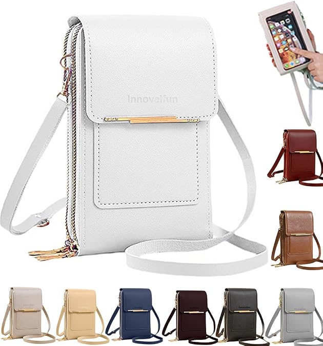 Retro All-Match Vertical Cellphone Bag,Small Leather Crossbody Purse Shoulder Crossbody Bags for Women