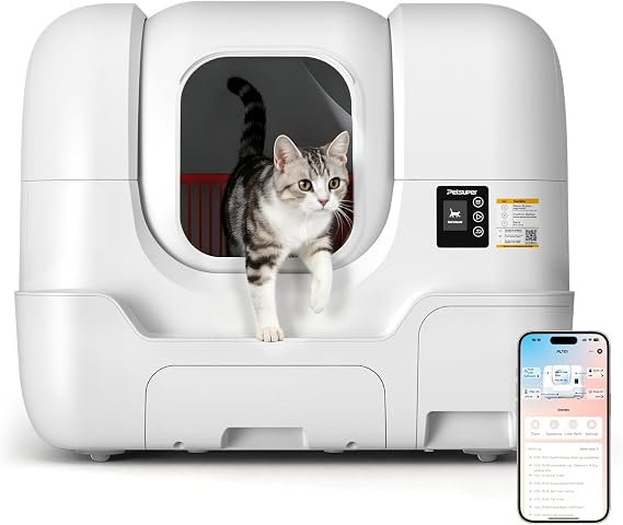 68L Self-Cleaning Cat Litter Tray