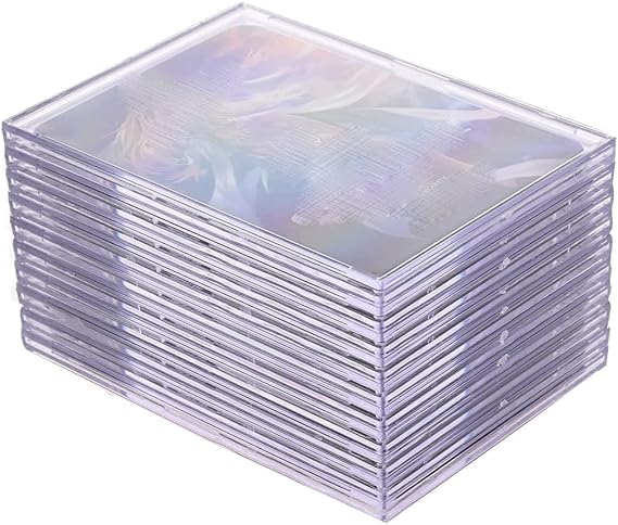 Trading Card Case Protector Kit: 10 Bricks + 2 Display Stands