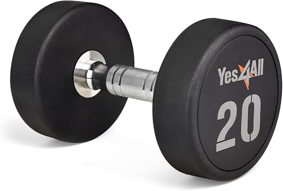 Yes4All Kauçuk Kavrama Kaplı Altıgen Dambıllar - Kaymaz El Ağırlıkları 2,27-22,7 kg Tekli