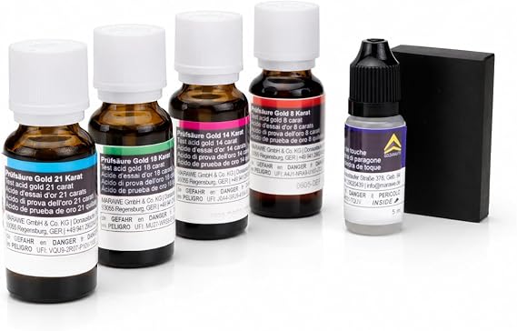 Gold Test Acids - Easy Determination of Carat Count - Reliable and Fast Gold Test