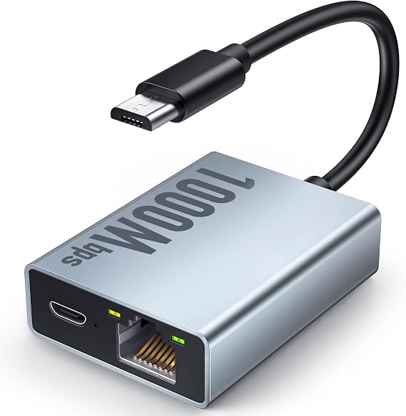 ELECTOP 1000Mbps イーサネットアダプター Fire TV Stick用 Micro USB - RJ45ギガビットイーサネットネットワークアダプター 4K Fire Stick、Chromecast Google Home MiniなどのストリーミングTVスティックに対応
