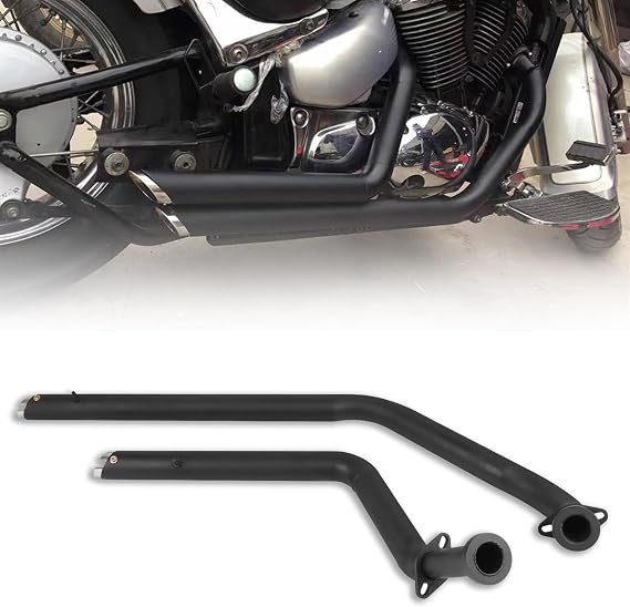 Accessories For Suzuki Boulevard C50 C50T C90T S40 M50 M90 M109R VZR1800 M1800R Full Exhaust System Pipe Kit Silencer Mufflers All Years (Color : Black)
