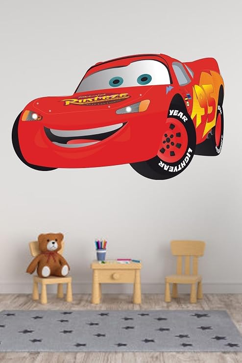 Şimşek Mcqueen Çocuk Odası Duvar Sticker 60X35 Cm