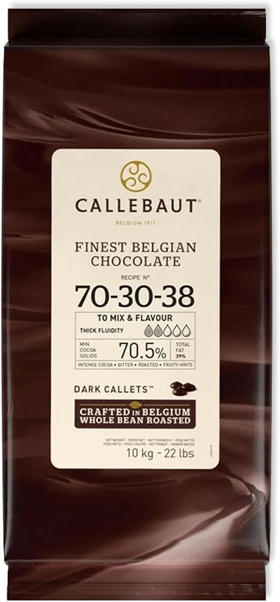 Callebaut 70-30-38 Dark Chocolate Couverture Callets 70.5% Cocoa 1 x 10kg