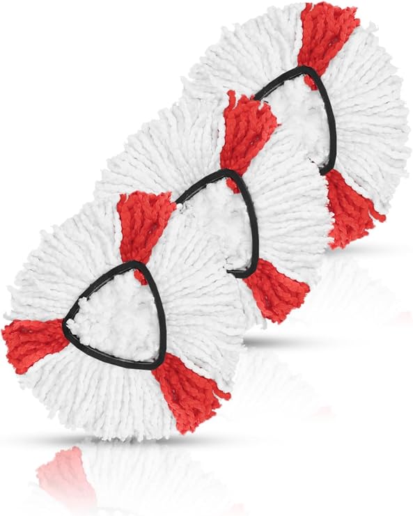 3 Pack Mop Head Replacement Compatible with Vileda 2-in-1 Turbo Mop
