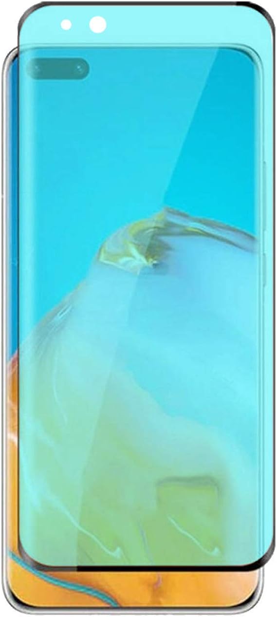 Microcase Huawei P40 Pro 3D Polymer Kavisli Tam Kaplayan Nano Ekran Koruma - Siyah