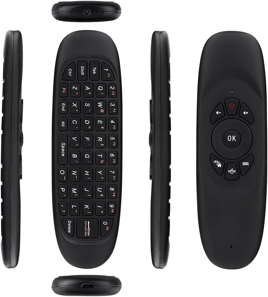 Smart Remote Replacement for Bifans Fly Air Mouse Keyboard Multifunctional Remote Control Mini Wireless Keyboard Remote Control & Kodi Android Box HTPC IPTV XBOX 360 PC Pad Black G64
