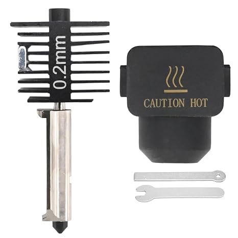 A1 Mini Hotend Kit, 3D Printer Heating Block with 0.2mm Hardened Steel Nozzle and Silicone Sock, Replacement for Bambu Lab A1/A1 Mini
