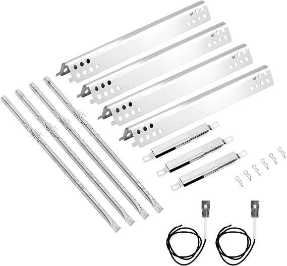Charbroil Performance 475 4 Brülör 463347017, 463342119, 463342118, 463376217, 463349917, 463376018P2 Izgaralar, G470-5200-W1 için Izgara Yedek Parçaları Brülör, G47 0-0004-W1A Isı Plakası, Crossover